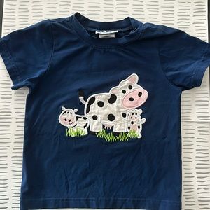 Size 2 Little Britches Boutique Boys short sleeve tee- Cows